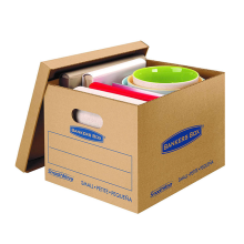 Eco-Friendly Corrugated Closed Archive Boxes with Easy Carry Handle