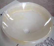 White Onxy Bowl Sink & Basin