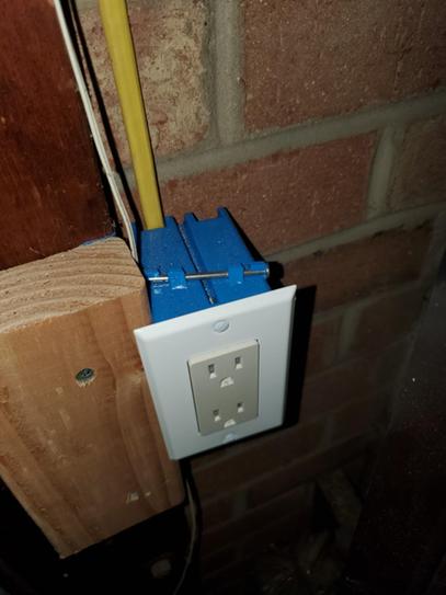 1-Gang 20 cu. in. Blue PVC Old Work Electrical Switch and Outlet Box B118A New Work single gang receptacle box surface mount