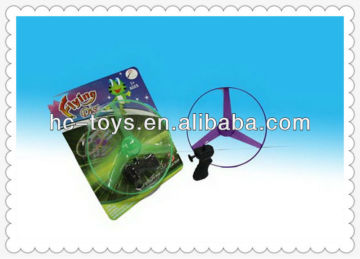 30CM Pull line Flying saucer with lights,kids plastic toy flying saucer,pull line toys,plastic Flying saucer,toxic free toy