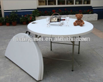 cheap and durable plastic foldable iron leg table used