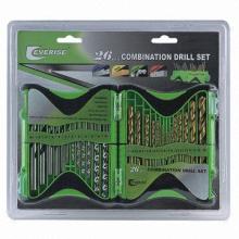 26-piece Combination Drill Set, 6-pieces Masonry Drills and Wood Working Drills