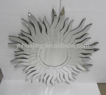 2015 Hot Sale Speical Designed Round Sunburst Decorative Bevelled High Quality Hotel Wall Mirror