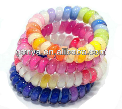 Fashion spiral bracelet phone line Bracelet plastic spiral wrap band