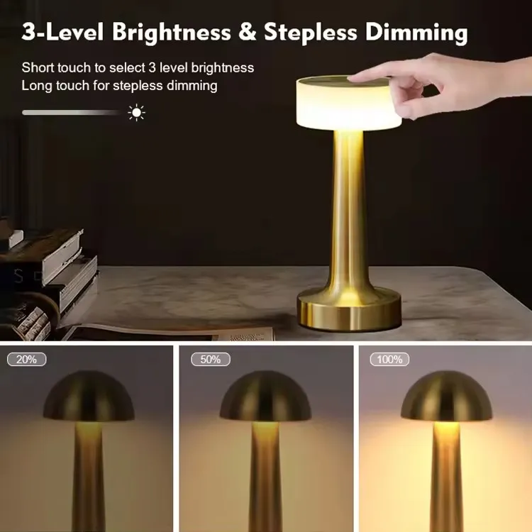 Stylish Wrought Iron Desk Lamp with Convenient USB Charging