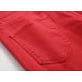 Jeans en denim rouge pour hommes de service OEM sur mesure