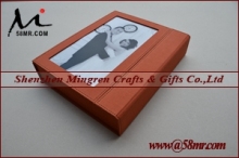 Fabric Linen Leather Wood Photo Storage Box