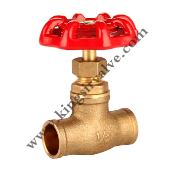 Brass globe valves with solder ends