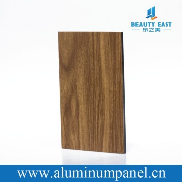 Interior Exterior wall clading Wooden color ACP