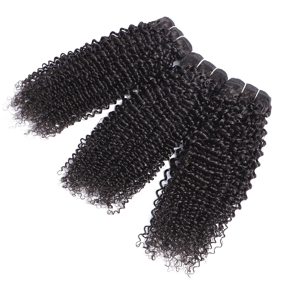 Mongolian Kinky Curly Human Hair Bundles High Quality Virgin Hair Extension 1 piece