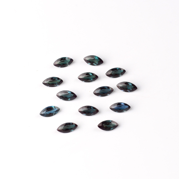 Lab Created Alexandrite Corundum Marquise Faceted stones