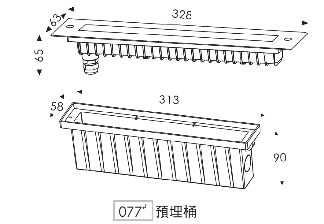 6X3w IP67 24V Underground LED Linear Light