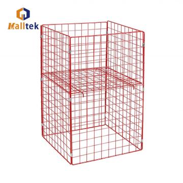 Supermarket promotional shelf wire mesh cage