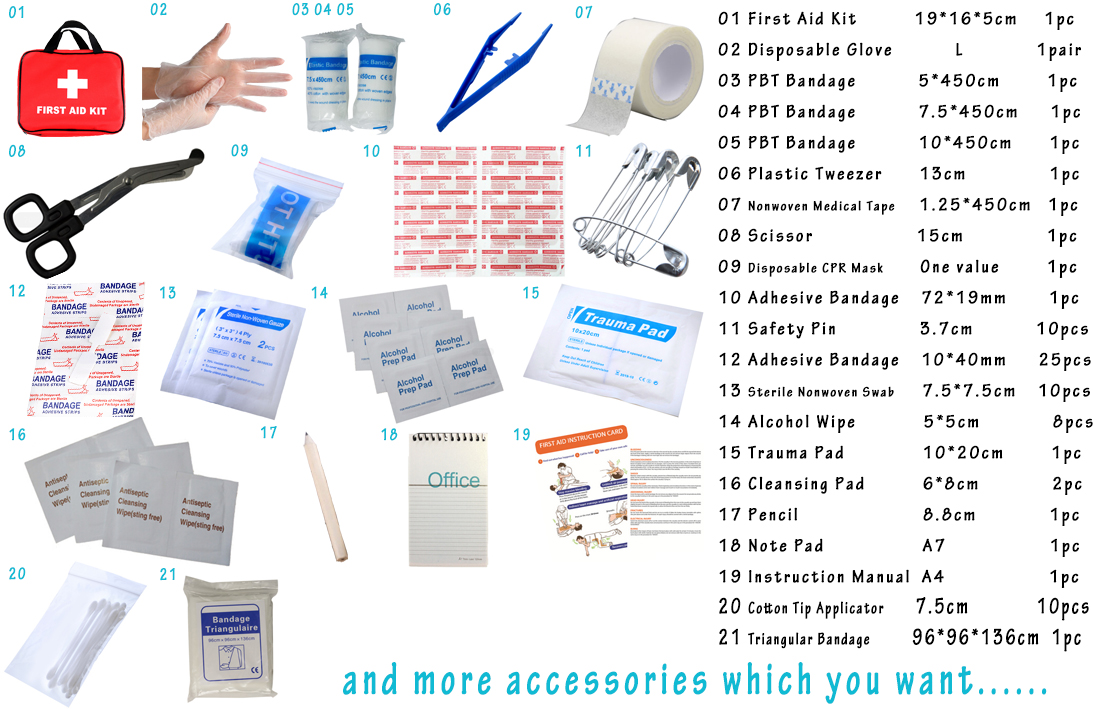 Medical OEM Medium Polyester Customized Fiirst AId Kit