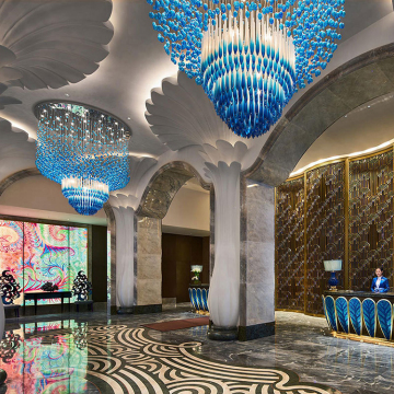 Modern Blue Drop K9 Crystal LED Chandelier for Luxurious Home Decor