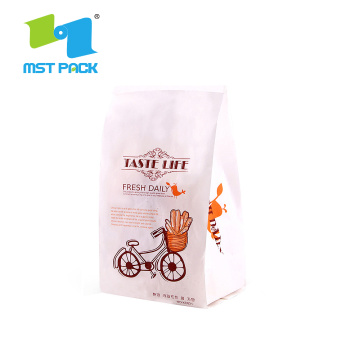 Kraft Paper Resealable Food Bag Paper Bread Bag