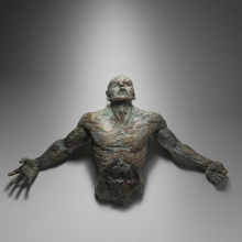 Hot sale abstract man statue bronze nude wall sculpture art