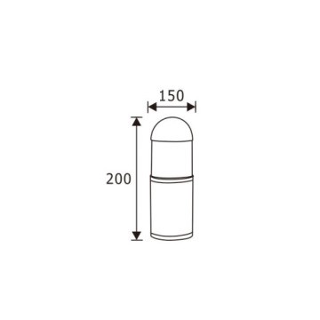 Алюминиевый светильник с регулируемой яркостью LEDER 3000K CREE Led Bollard Light