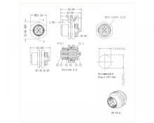 Female Lock Back PG9 A-Code Solder Type