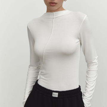 2024 Autumn Winter Women's Casual Tops: Black, Gray, White Tees, Turtlenecks & Long Sleeve Shirts