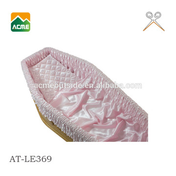 AT-LE369 funeral solid wooden coffin lining factory