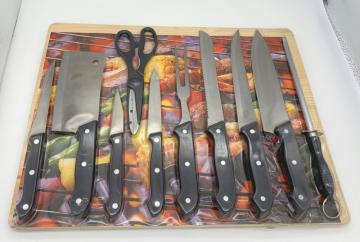 11pcs ABS handle knife board set