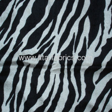 Polyester Zebra Printed Panne?