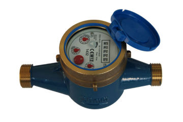 Volumetric Dry Dial Brass Water Meter / Water Flow Rate Meter For Household