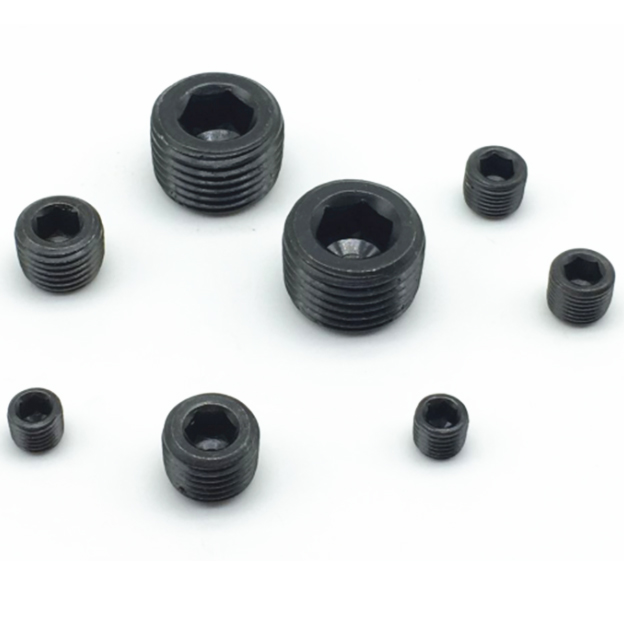 DIN906 schwaarz Oxid Hexagon Socket Pipe Plugs