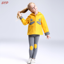 Winter children clothing warm sweatshirt coats korean style kids girls clothes sets