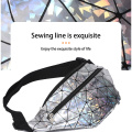 Waterproof Silver children's PU Fanny Pack Silver magic PU Graffiti bag