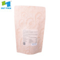 16 oz kraftpapier opstaande barrièrezakjes rits met venster