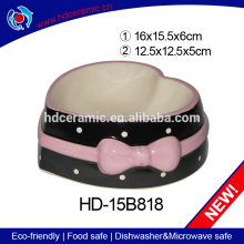 Cute ceramic pet cat bowl,wholesale dog feeds trough