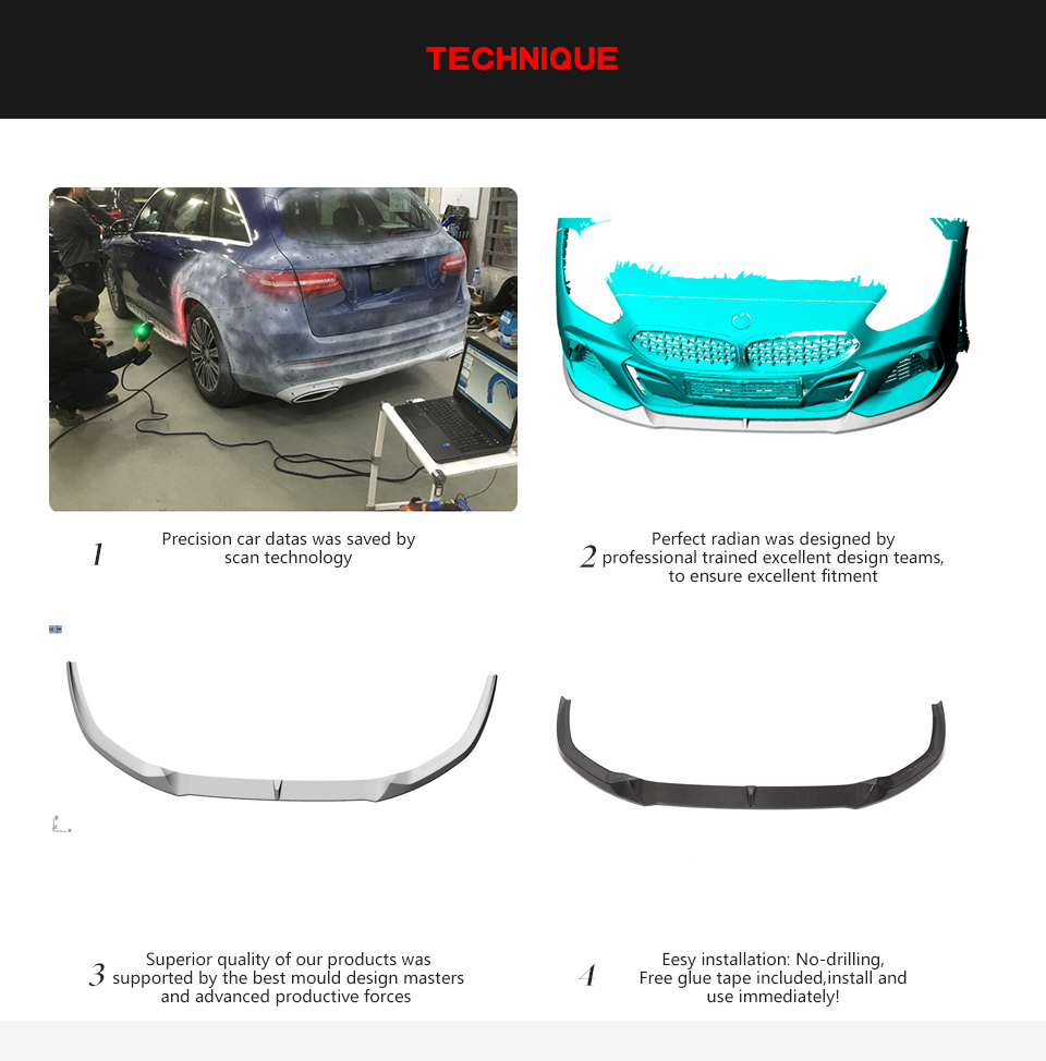 JCSPORTLINE Carbon Fiber Z4 G29 Front Bumper Lip for BMW Z4 M40i First Edition Convertible 2-Door 2019-2020