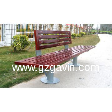 Unique amber metal and wood bench with back urban furniture china