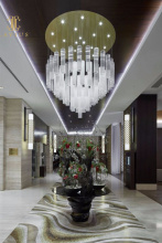 Large drop crystal chandelier pendant ceiling light