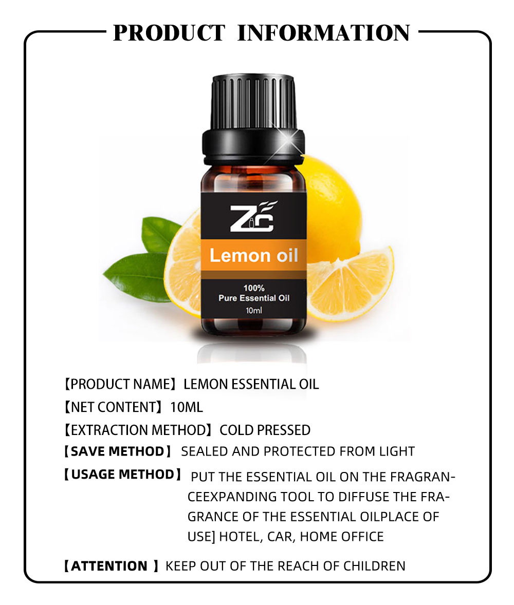 Branquio da pele de óleo de limão natural puro 10 ml de massagem