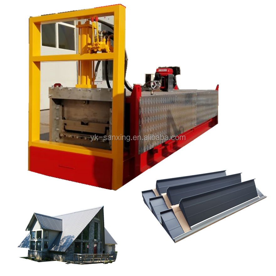 KR18 KR24 KR163 KR standing seam metal  roof tile zinc-plate steel coil workroom roof construction roof tile making machine