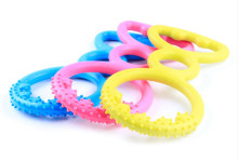 Wonderful gift perfect toy for pet dog silicone swinging ring stationary rings