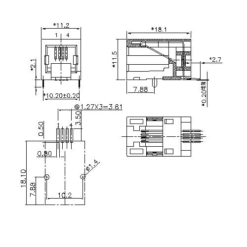 ATRJ5826B-4P4C-X-A-X