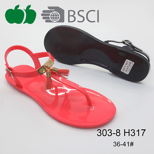 Ladies popular high quality summer fashion jelly sandals