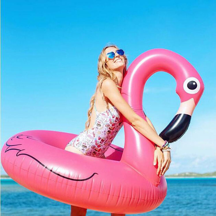 Cheap PVC Custom Water Inflatable Pool Float Flamingo Swimming Ride On Toys For Kid