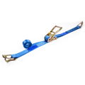 2 &quot;5 ton 50mm järnhandtag Ratchet Spänne Tie Down Blue Straps With 2 Inch Swan Hooks