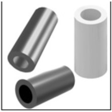 Separadores de agujero transparente autoretenibles redondos de aluminio