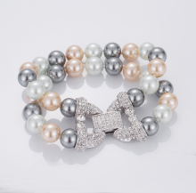 Hot Sale Double Strand Colored Pearl Bracelets