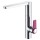 Contemporary style kitchen water mixer with pink handle