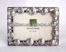 zinc alloy flower picture frame,tin alloy photo frame,metal frame