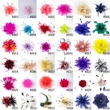 Handcrafted Headdress with Feather, Flower, Brooch, Corsage, Top Hat, Round Hat, and Hairpin Decorations