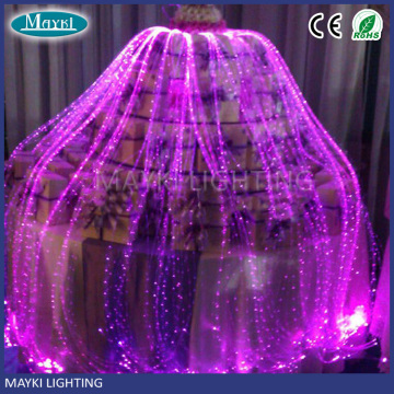 Decorative colour changing fibre optic lamp for wedding table decoration