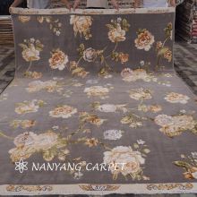 8.3'x10.5' Floral Design Handwoven Modern Wool Carpet